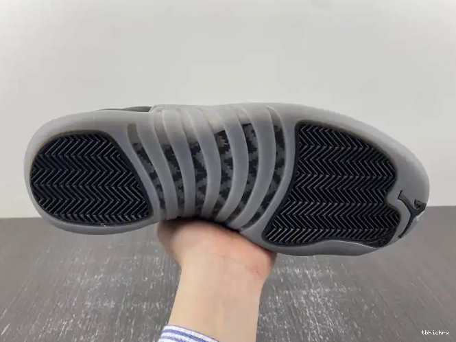 Rep TBkick CT8013-019 Air Jordan 12 Wolf Grey Black 0531